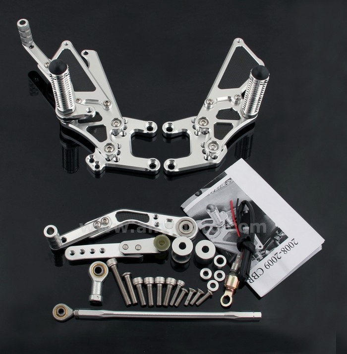 74 Rearset Footpegs Honda Cbr1000Rr 2008-2009 Silver@2